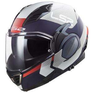 CASCO ABATIBLE 180° LS2 VALIANT II CITUS BLANCO CON AZUL - FF900