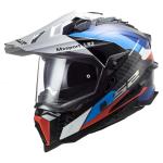 CASCO LS2 EXPLORER CARBONO FRONTIER NEGRO CON AZUL - MX701