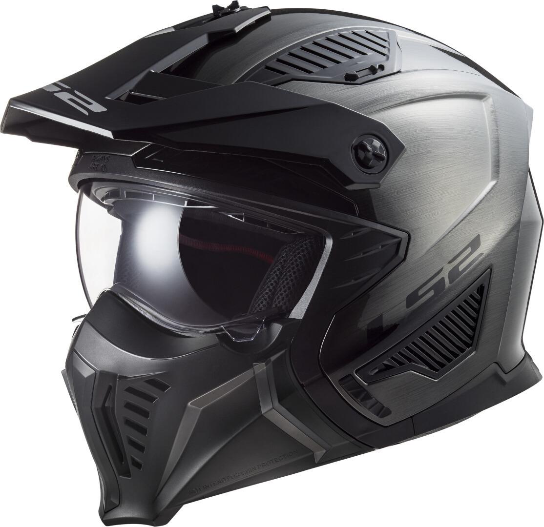 CASCO LS2 MODULAR DRIFTER JEANS TITANIUM - OF606
