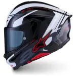 CASCO ALPINESTARS SUPERTECH S-R7 A-CORE NGO/ROJO/BLANCO