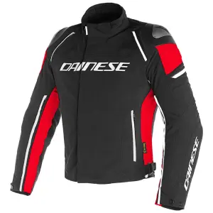 Chamarra Dainese Racing 3 D-Dry NGO/ROJO