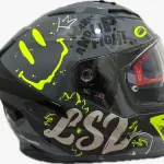 CASCO LS2 FUSION II ONE GRIS FLUO FF806 INTERCOM Y LUZ LED