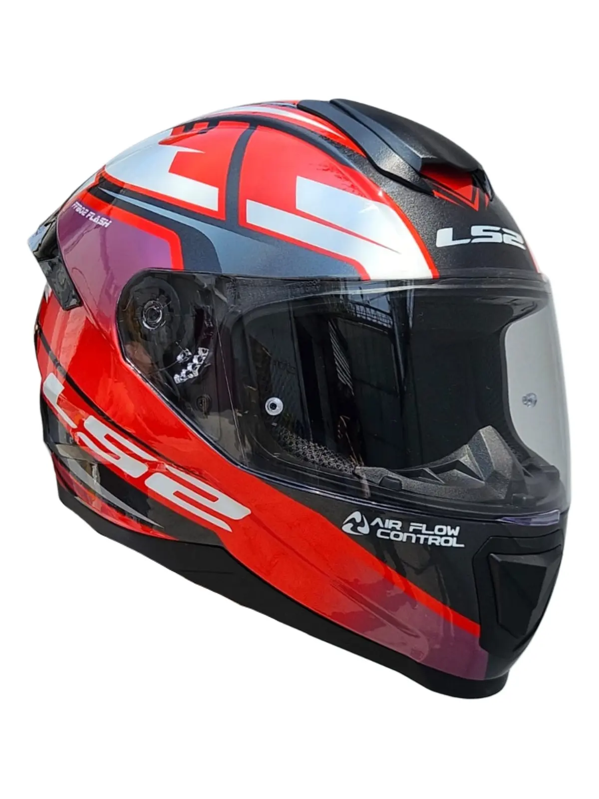 CASCO FLASH NGO/BCO/ROJO SIN INTER