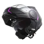 Casco Ls2 Scope Arch Abatible Negro Rosa Astro