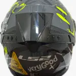 CASCO LS2 FUSION II ONE GRIS FLUO FF806 INTERCOM Y LUZ LED