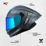 CASCO R7 STRYKER PLATA/AZUL