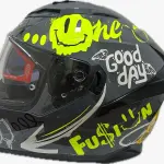 CASCO LS2 FUSION II ONE GRIS FLUO FF806 INTERCOM Y LUZ LED