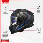 CASCO LS2 VECTOR II ALIZER NGO AZUL