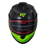 CASCO R7 STRYKER NEGRO VERDE FLUO