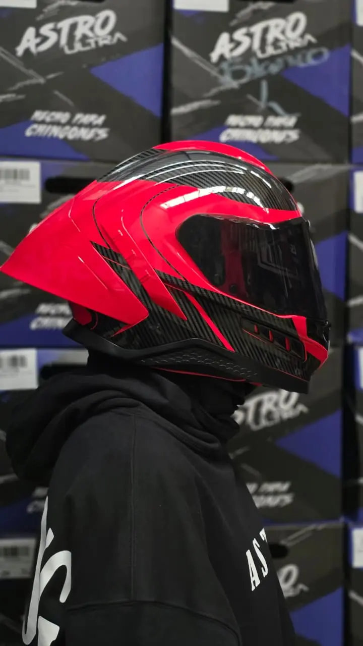 CASCO R7 STRYKER NEGRO/ROJO