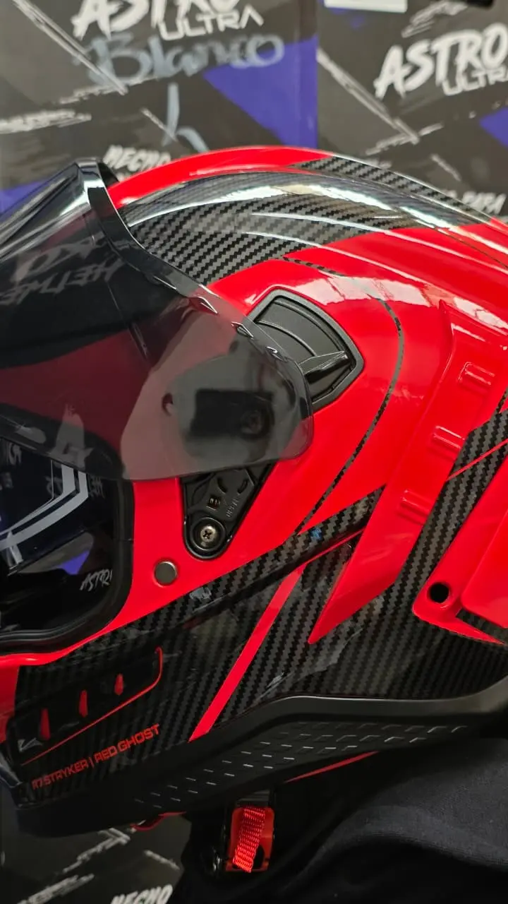 CASCO R7 STRYKER NEGRO/ROJO