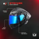CASCO R7 STRYKER FORJADO NEGRO CERTIFICADO DOT