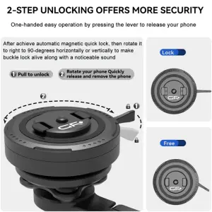 SOPORTE PARA CELULAR GR XPLORE GR-MT9 PARA ESPEJO CON MODULO ANTI-VIBRACIÓN