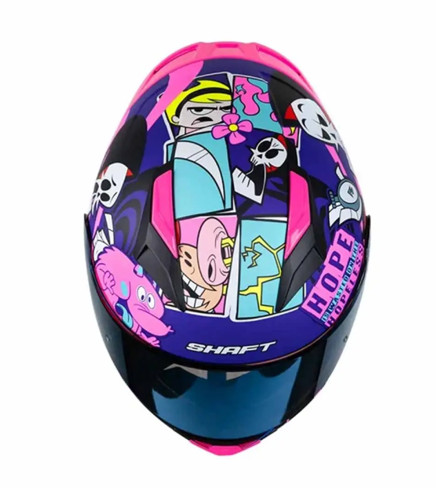 Casco Integral Shaft SH-582 SP Billy y Mandy PURPURA