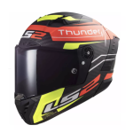 Casco Deportivo Ls2 Thunder Attack Rojo/ama 100% Carbono