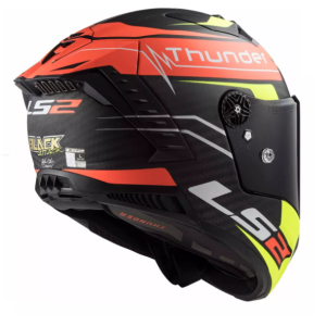 Casco Deportivo Ls2 Thunder Attack Rojo/ama 100% Carbono